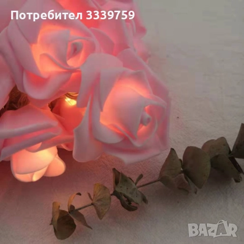 Декоративни интериорни LED лампички рози