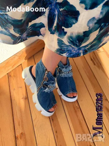 Дамски сандали на платформа , снимка 6 - Сандали - 48835589