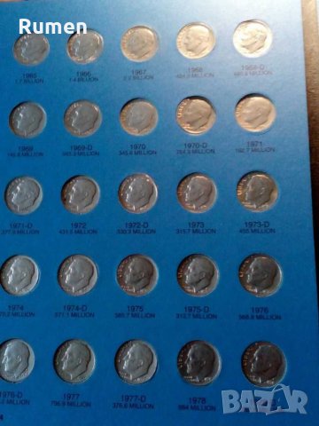 10 цента САЩ във албум , снимка 2 - Нумизматика и бонистика - 32104505