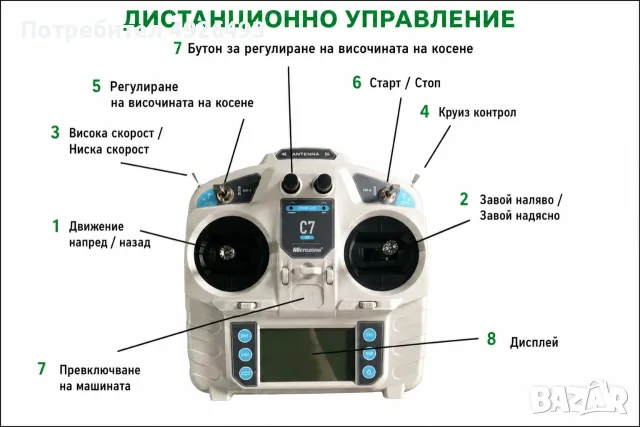 КОСАЧКА RC550SE с дистанционно управление (НОВА), снимка 3 - Градинска техника - 55767780