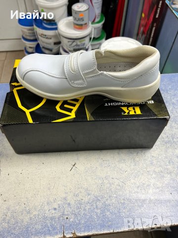 Работни обувки ВК дамски , кожени s1p , бели, снимка 3 - Дамски ежедневни обувки - 38797747