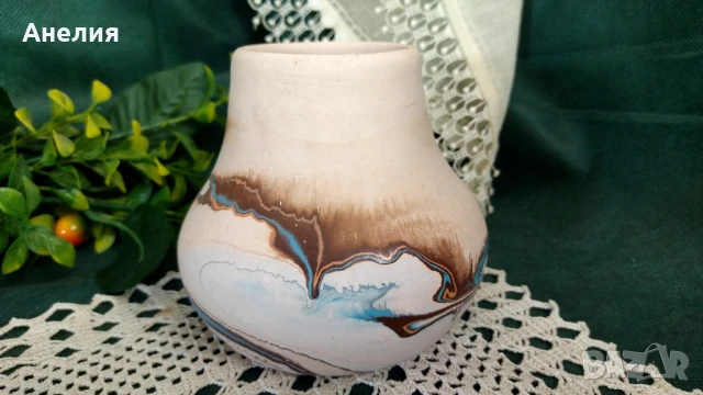 Ваза с история Nemadji, снимка 3 - Вази - 51396365