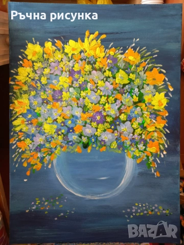 Авторски картини+ подарък порцеланова чаша , снимка 8 - Картини - 50269026