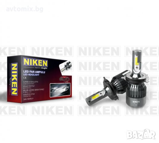  NIKEN LED крушки Н4, 12V-24V, оригинални, снимка 5 - Аксесоари и консумативи - 38359750