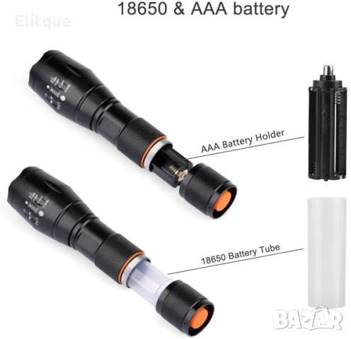 Мощен ловен фенер Cree LED и алуминиев корпус XML-T6 FL76, снимка 3 - Други - 52805763