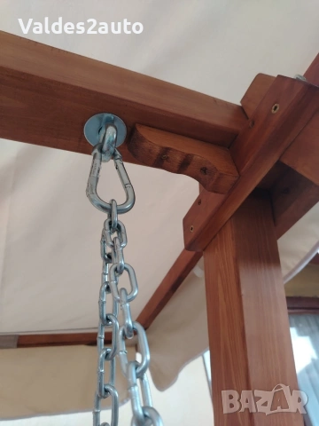 Градинска люлка от масив., снимка 3 - Градински мебели, декорация  - 46579540