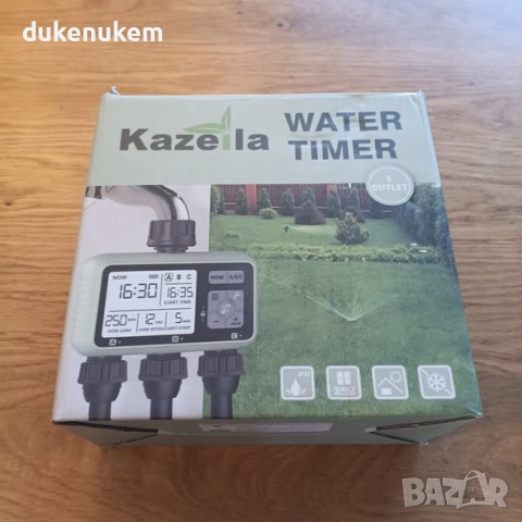 Таймер за поливане с 3 изхода, програмируеми графици, rain delay, ръчен режим, снимка 11 - Напояване - 52546606