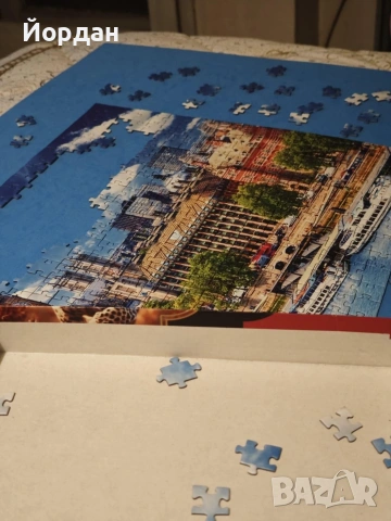 ​Картина от пъзел 500 ч. - Лондон (Биг Бен) в бяла рамка със стъкло, снимка 6 - Картини - 53093580