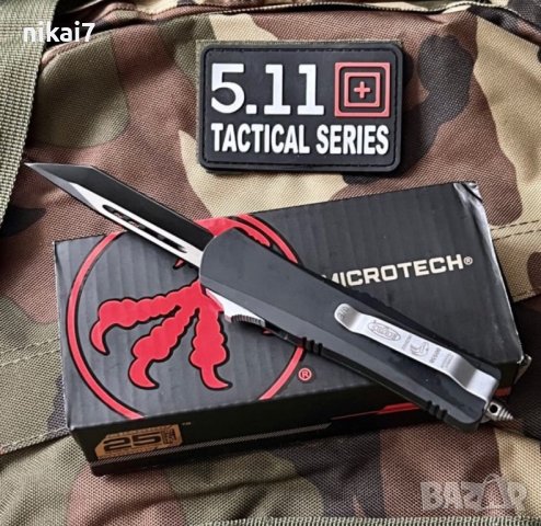 автоматичен нож мега здрав Tactical Microtech за оцеляване самозащита, снимка 5 - Ножове - 42118089