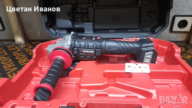 Акумолаторен Ъглошлайф Parkside Performance E6 - 20v, снимка 4 - Ъглошлайфи - 53238856