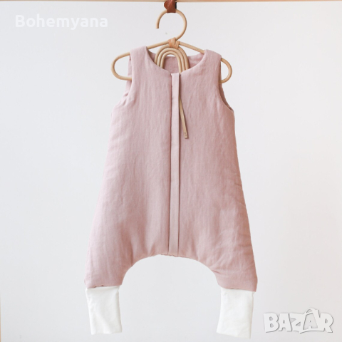 Babyly ленено чувалче с крачета – 2 тог 12-24 м – розово