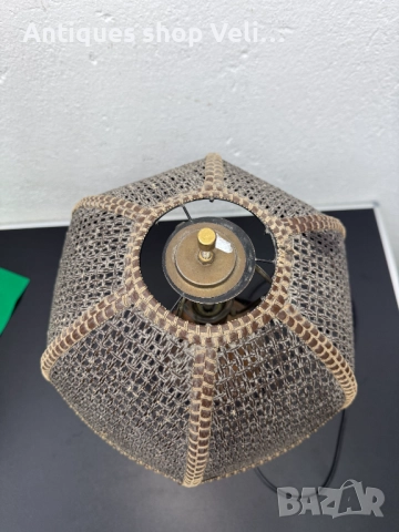 Ръчно изработена дървена лампа №7377, снимка 4 - Антикварни и старинни предмети - 51594705