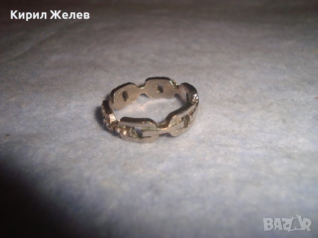 КРАСИВ АЖУРЕН СРЕБРИСТ ФЕШЪН АРТ ПРЪСТЕН с ИСКРЯЩИ КРИСТАЛИ 27714, снимка 8 - Пръстени - 37488874