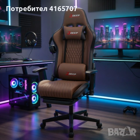 Геймърски стол, снимка 6 - Дивани и мека мебел - 54043747