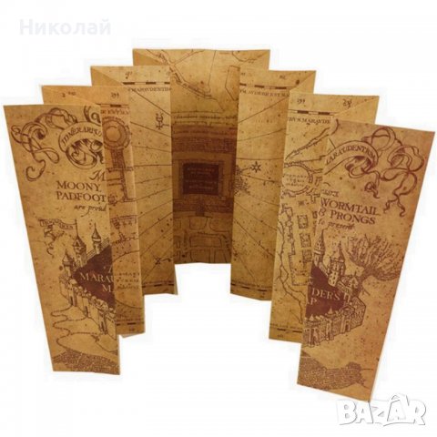 Тайната карта на Хари Потър Хогуортс , Hogwarts , Marauder's map, снимка 2 - Други - 40000541