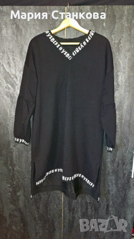 Голям размер туники рокли с дълъг ръкав, снимка 8 - Туники - 54162751