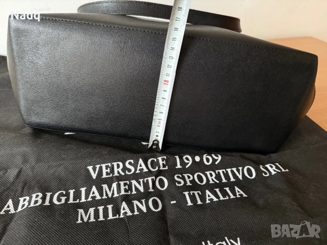 Оригинална дамска чанта Versace – естествена кожа, Made in Italy, снимка 6 - Чанти - 51989961