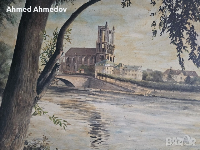 Прекрасна картина масло върху платно , снимка 3 - Антикварни и старинни предмети - 54265828