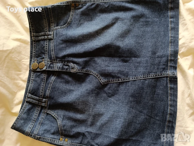 L/XL къса дънкова пола 2, снимка 5 - Поли - 50994869