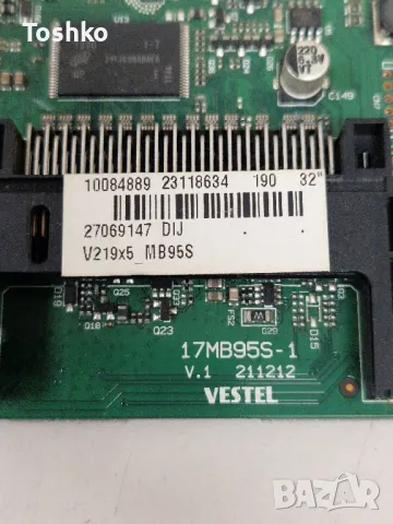 TOSHIBA 32L1334DG MAIN  17MB95S-1 POWER 17IPS11 TCON 6870C-0438A PANEL VES315UNDL-01, снимка 2 - Части и Платки - 48852393