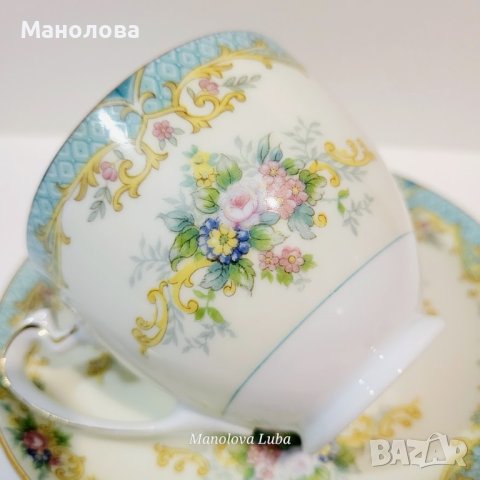 Японска порцеланова чаша с чинийка „Noritake“., снимка 10 - Колекции - 44252001