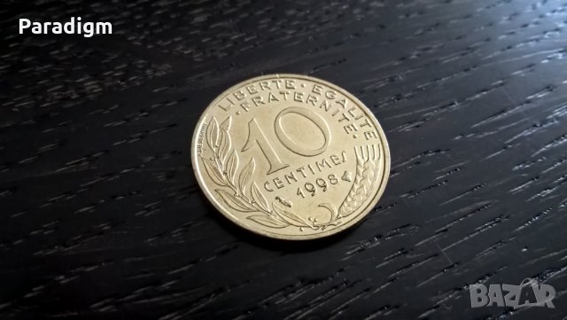 Монета - Франция - 10 сентима | 1998г.