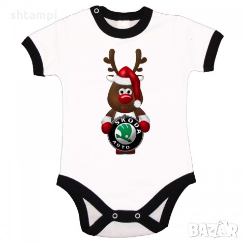 Бебешко боди Skoda Christmas Reindeer, снимка 3 - Бодита за бебе - 33765457