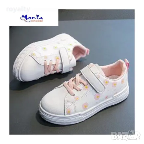 Детски маратонки с цветенца Два цвята , снимка 2 - Детски маратонки - 49962927