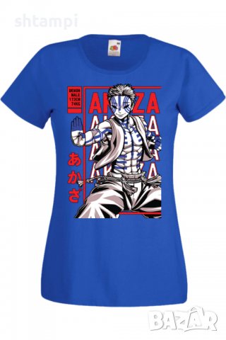 Дамска тениска Demon Slayer Akaza,Анимация,игра,Празник,Повод., снимка 5 - Тениски - 38057677