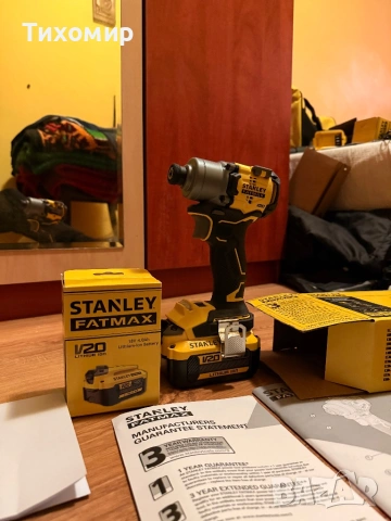  Stanley Fat Max Brushless 205Nm ударен винтоверт + Батерия, снимка 3 - Други инструменти - 54305858