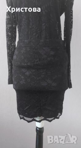 Дантелена пола ВЕРО МОДА в черно - 12,00лв., снимка 4 - Поли - 28382006