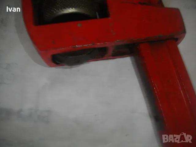 2" ЦОЛА ГОЛЯМ НЕМСКИ ВОДОПРОВОДЕН КЛЮЧ ПОЧТИ НОВ ОТЛИЧЕН 61см/Захват 80мм DROP FORCED ПРОФЕСИОНАЛЕН, снимка 12 - Други инструменти - 48228638