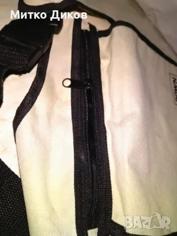 Чанта през рамо промазан плат Даун анд аут 25х25см отлична, снимка 11 - Чанти - 49796129