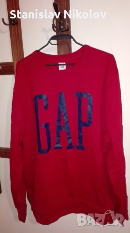 Блуза GAP (red crewneck), снимка 1 - Блузи - 34244237