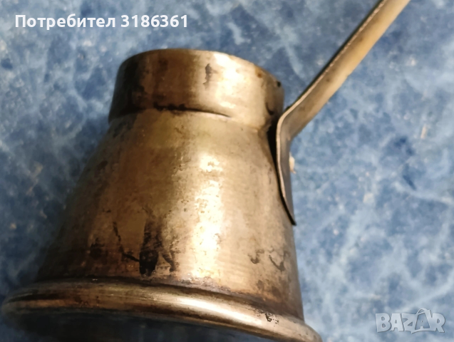 Оригинално ковано джезве за турско кафе.Декорация, снимка 3 - Кафе машини - 53949255