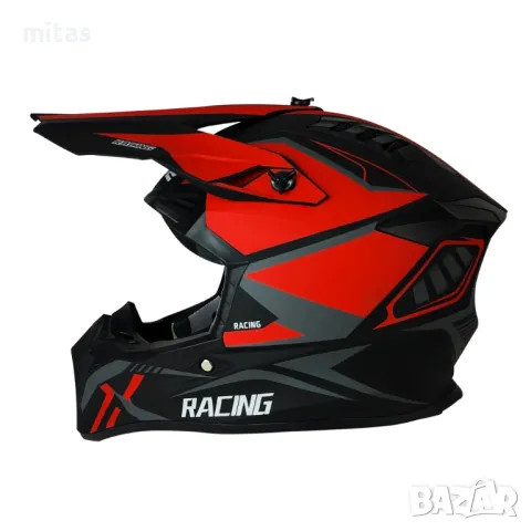 Кросова каска RACING, Full Face, DOT, Размер: S; M; L; XL - Вело, Мото, снимка 8 - Аксесоари за велосипеди - 50060287