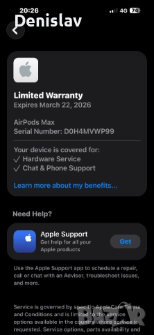 Apple AirPods Max USB-C, Перфектно състояние, снимка 12 - Bluetooth слушалки - 52997979
