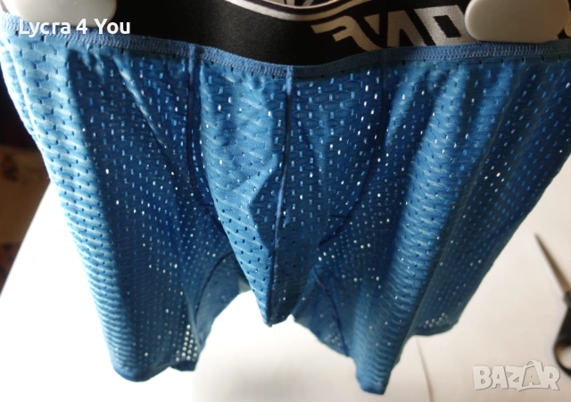 S/M нови мъжки боксерки в син цвят с отвори, снимка 8 - Бельо - 54209580