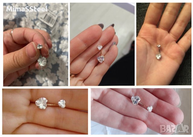 Пиърсинг за пъп със сваровски кристали, снимка 11 - Други - 29166979