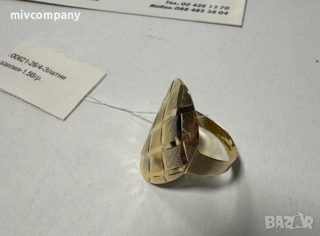 Златен пръстен 1.56гр., снимка 2 - Пръстени - 53995547