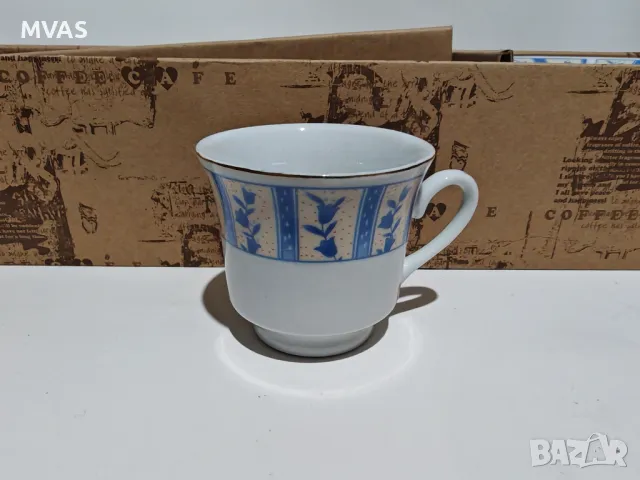 Нов порцеланов сервиз Чаши за кафе 6 броя с 6 чинийки, снимка 3 - Сервизи - 48263328