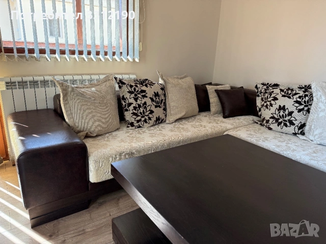 Ъглов диван + обзавеждане, снимка 6 - Дивани и мека мебел - 53176751