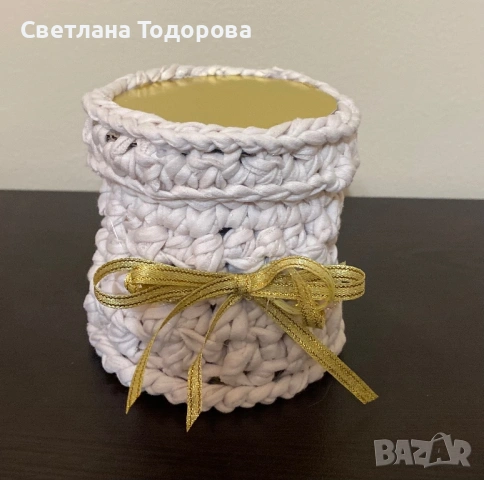 Плетени кутии и панерчета, снимка 6 - Декорация за дома - 53307041