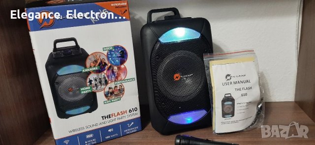 Портативна  Караоке Bluetooth тонколона 100 wats. , снимка 12 - Bluetooth тонколони - 37892381