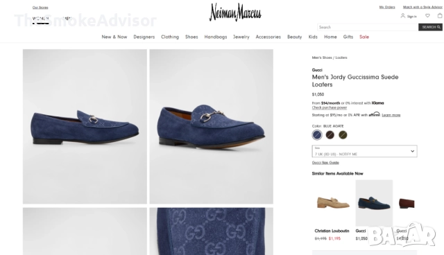 Мъжки обувки Gucci Jordy Guccissima от велур, снимка 9 - Официални обувки - 52170719