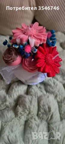 Букети от соев восък в кашпа , снимка 9 - Други - 49574220