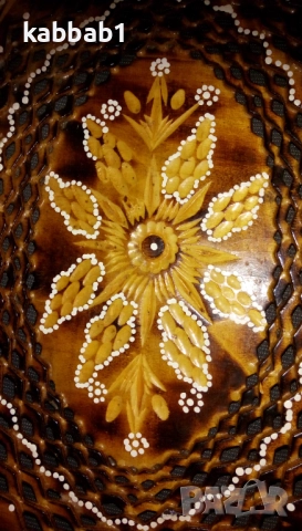 Декоративна дървена купа или чиния ръчно направена 38см / 27см, снимка 6 - Други - 52918725