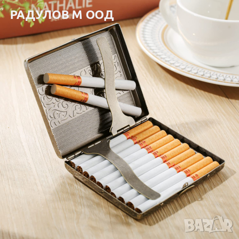 Метална табакера за цигари 80мм / 5724, снимка 2 - Табакери - 44618559