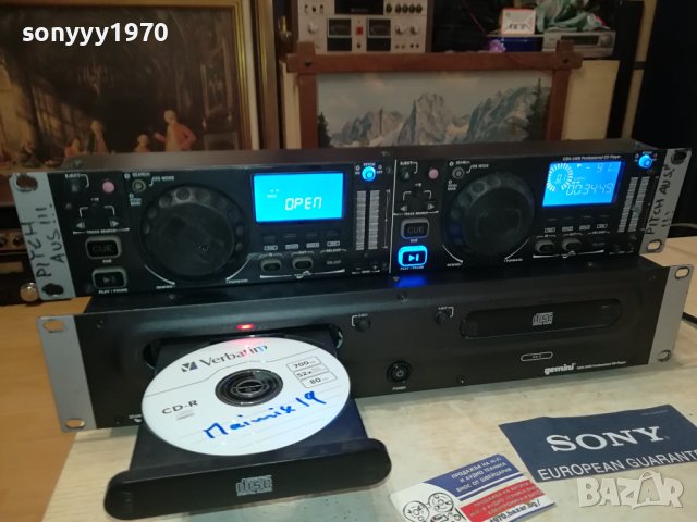 GEMINI CDX-2400 PROFESSIONAL CD PLAYER-ВНОС GERMANY 3108231047, снимка 2 - Ресийвъри, усилватели, смесителни пултове - 42030712