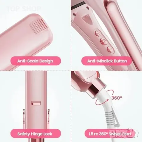 Нова Керамична преса за коса с 42 мм широки плочи идеална за гъста коса, снимка 8 - Преси за коса - 49238485